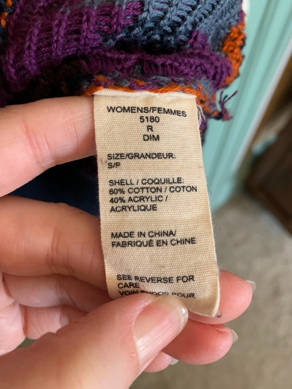 Woolrich Purple Multi Aztec V-Neck Sweater Dress - Picture 4 of 5
